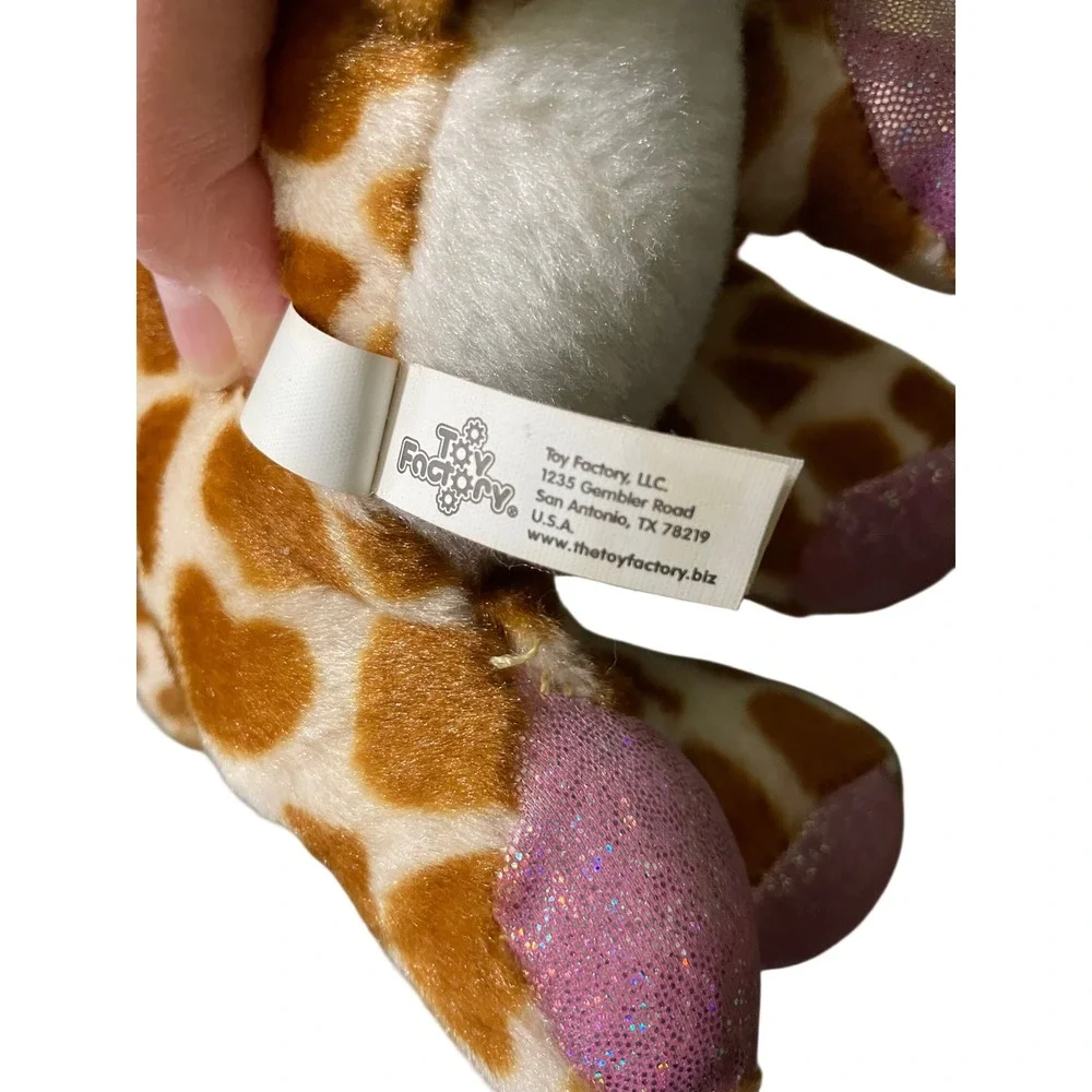 Toy Factory Scent Sations Giraffe Plush Stuffed Animal Sparkly‎ Eyes Pink Ears